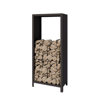 Range-bûches en acier - Indiana - 80 x 40 x 180 cm - RAL7016 mat (gris anthracite)