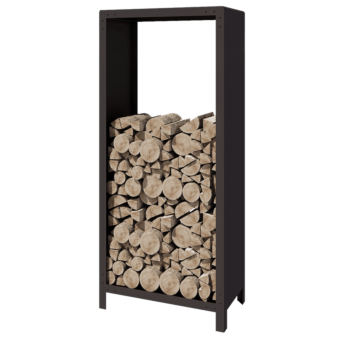 Range-bûches en acier - Indiana - 80 x 40 x 180 cm - RAL7016 mat (gris anthracite)