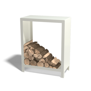 Range-bûches en acier - Indiana - 80 x 40 x 100 cm - RAL9005 mat (noir)