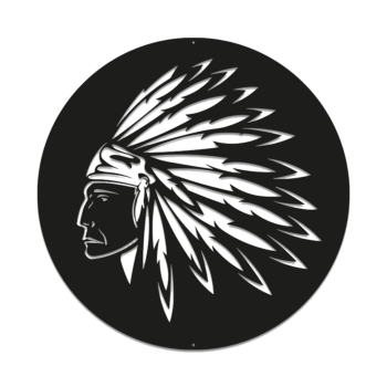 Décoration murale en métal - Amérindienne Small - 50 x 50 cm