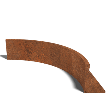 Courbe intérieure en acier corten 100 x 100 cm (hauteur 30 cm)
