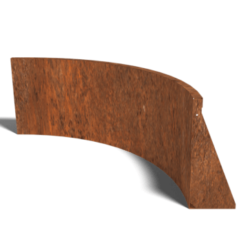 Mur de soutènement en acier corten courbe intérieure 100 x 100 cm (hauteur 50 cm)