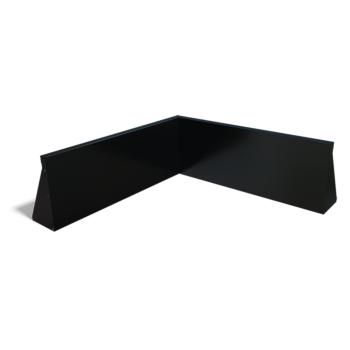 Mur de soutènement en acier - Angle intérieur - 100 x 100 x 40 cm - RAL9005 mat (noir)