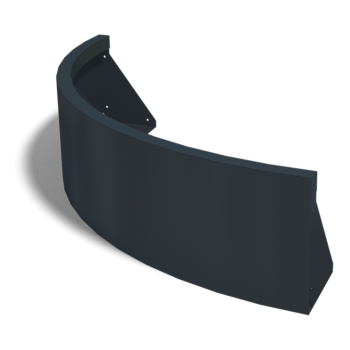 Mur de soutènement en acier - Courbe extérieure - 100 x 100 x 30 cm - RAL9010 mat (blanc)