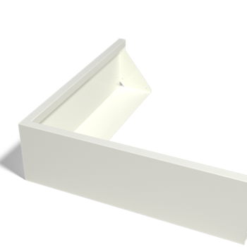 Mur de soutènement en acier - Angle extérieur - 100 x 100 x 30 cm - Autre couleur RAL