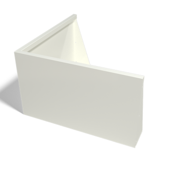 Mur de soutènement en acier - Angle extérieur - 100 x 100 x 60 cm - RAL9010 mat (blanc)