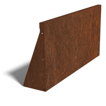 Mur de soutènement en acier corten droit 100 cm (hauteur 50 cm)