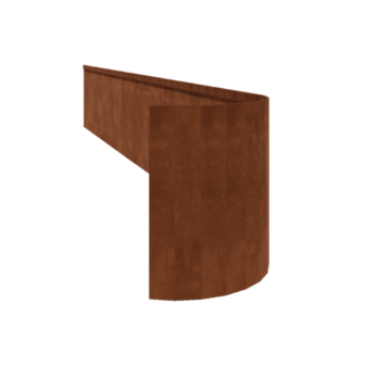 Bordure FLEX en acier corten à bord aplati 45 cm (longueur 240 cm)