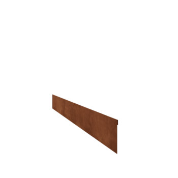 Bordure en acier corten à bord aplati 13 cm (longueur 150 cm)