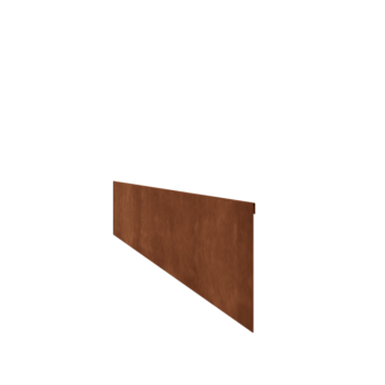 Bordure en acier corten à bord aplati 23 cm (longueur 240 cm)