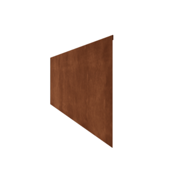 Bordure en acier corten à bord aplati 45 cm (longueur 150 cm)