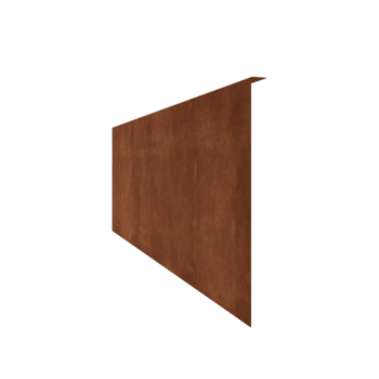 Bordure en acier corten à bord replié 45 cm (longueur 240 cm)