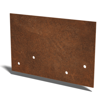 Plaque d'accouplement en acier corten droite moyenne 22 - 25 cm