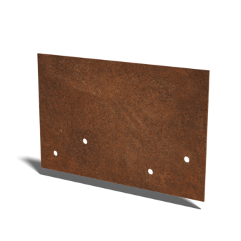 Plaque d'accouplement en acier corten droite basse 12 - 15 cm