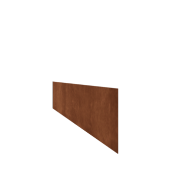 Bordure en acier corten lisse 25 cm (longueur 150 cm)