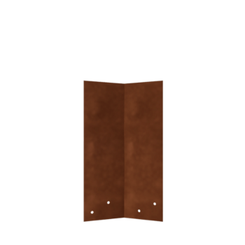 Plaque de jonction en acier Corten - 45° - Hauteur bordures de jardin 34 / 37,5 cm Plaque de jonction en acier Corten - 45° - Hauteur bordures de jardin 34 / 37,5 cm
