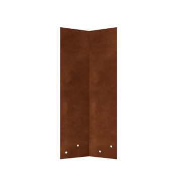 Plaque de jonction en acier Corten - 45° - Hauteur bordures de jardin 45 cm Plaque de jonction en acier Corten - 45° - Hauteur bordures de jardin 45 cm