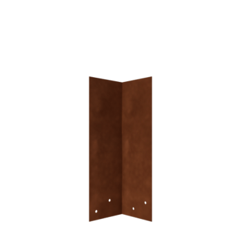 Plaque de jonction en acier Corten - 90° - Hauteur bordures de jardin 34 / 37,5 cm Plaque de jonction en acier Corten - 90° - Hauteur bordures de jardin 34 / 37,5 cm