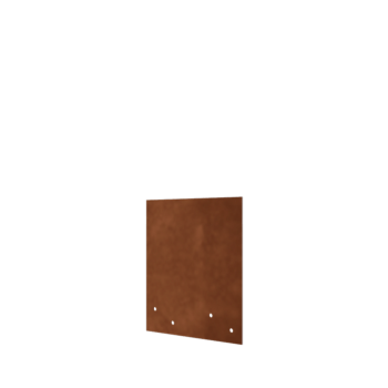 Plaque d'accouplement en acier corten droite moyenne 22 - 25 cm