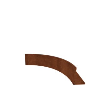 Mur de soutènement en acier Corten - Courbe intérieure - 100 x 100 x 30 cm