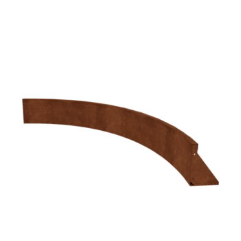 Mur de soutènement en acier Corten - Courbe intérieure - 150 x 150 x 30 cm