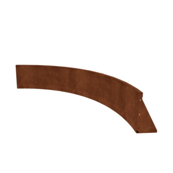 Mur de soutènement en acier corten courbe intérieure 150 x 150 cm (hauteur 40 cm)