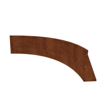 Mur de soutènement en acier Corten - Courbe intérieure - 150 x 150 x 50 cm