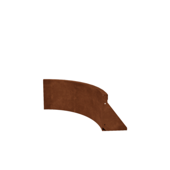 Mur de soutènement en acier Corten - Courbe intérieure - 50 x 50 x 30 cm