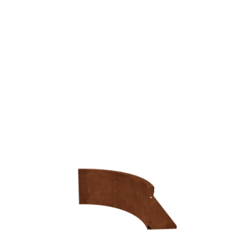 Mur de soutènement en acier Corten - Courbe intérieure - 50 x 50 x 30 cm