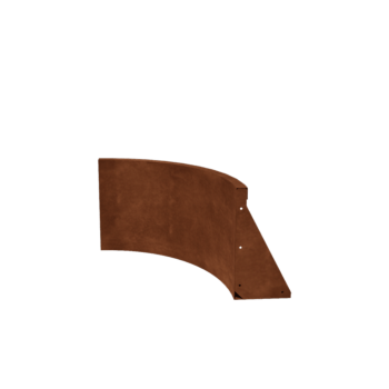 Mur de soutènement en acier corten courbe intérieure 50 x 50 cm (hauteur 40 cm)