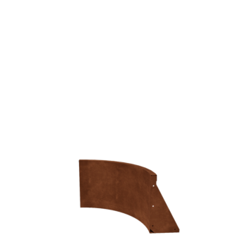 Mur de soutènement en acier Corten - Courbe intérieure - 50 x 50 x 40 cm