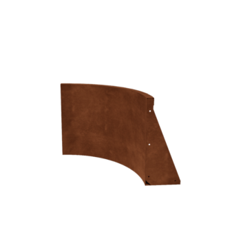 Mur de soutènement en acier Corten - Courbe intérieure - 50 x 50 x 50 cm