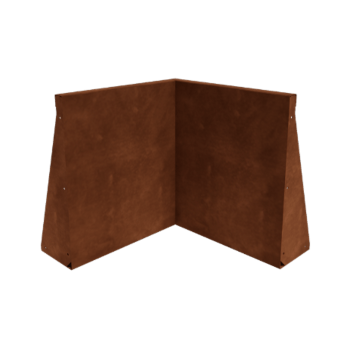 Mur de soutènement en acier Corten - Angle intérieur - 50 x 50 x 60 cm