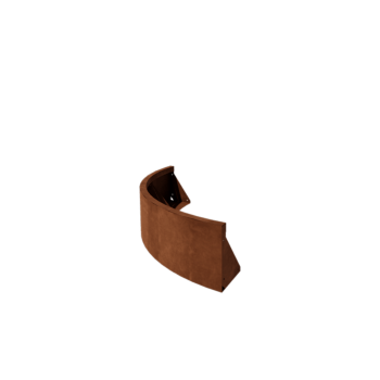 Mur de soutènement en acier Corten - Courbe extérieure - 100 x 100 x 30 cm