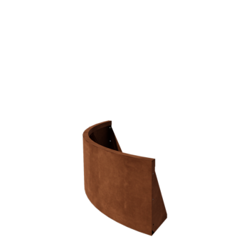 Mur de soutènement en acier Corten - Courbe extérieure - 100 x 100 x 40 cm