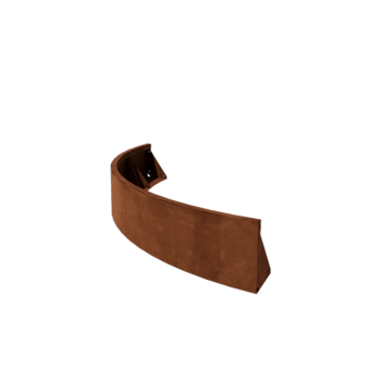 Mur de soutènement en acier Corten angle extérieur 150 x 150 cm (hauteur 30 cm)