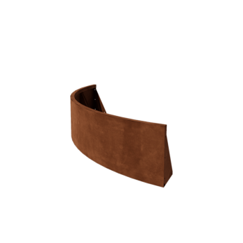 Mur de soutènement en acier Corten - Courbe extérieure - 150 x 150 x 40 cm