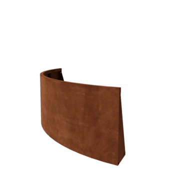 Mur de soutènement en acier Corten - Courbe extérieure - 150 x 150 x 60 cm