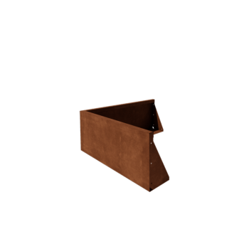 Mur de soutènement d'angle extérieur en acier Corten 100 x 100 cm (hauteur 40 cm)