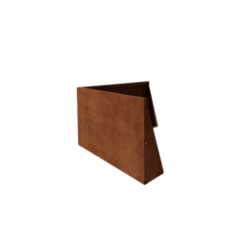 Mur de soutènement en acier Corten - Angle extérieur - 100 x 100 x 60 cm