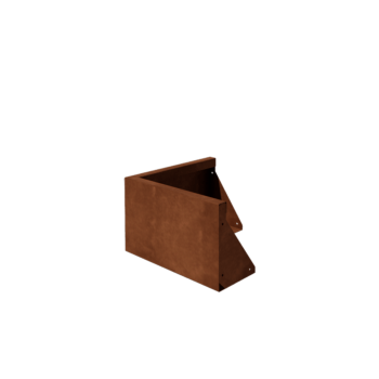 Mur de soutènement en acier Corten angle extérieur 50 x 50 cm (hauteur 30 cm)