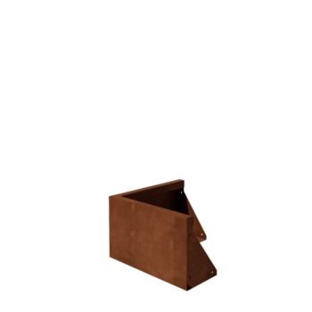 Mur de soutènement en acier Corten - Angle extérieur - 50 x 50 x 30 cm