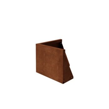 Mur de soutènement en acier corten angle extérieur 50 x 50 cm (hauteur 40 cm)