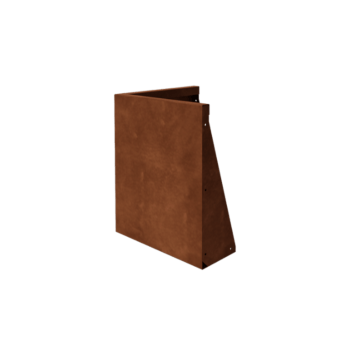 Mur de soutènement en acier Corten - Angle extérieur - 50 x 50 x 60 cm