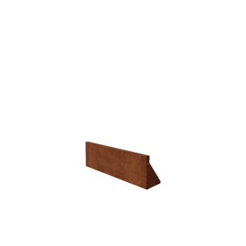 Mur de soutènement en acier corten droit 100 cm (hauteur 30 cm)