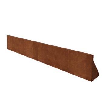 Mur de soutènement en acier corten droit 200 cm (hauteur 30 cm)