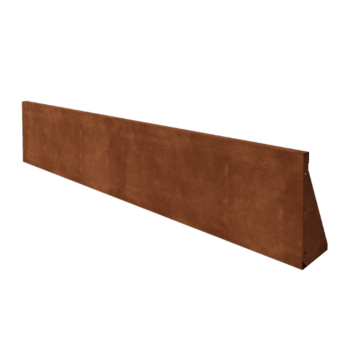 Mur de soutènement en acier corten droit 200 cm (hauteur 40 cm)