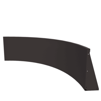 Mur de soutènement en acier - Courbe intérieure - 150 x 150 x 60 cm - RAL7016 mat (gris anthracite)