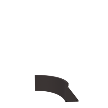 Mur de soutènement en acier - Courbe intérieure - 50 x 50 x 30 cm - Autre couleur RAL