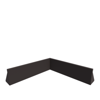 Mur de soutènement en acier - Angle intérieur - 100 x 100 x 30 cm - RAL7016 mat (gris anthracite)